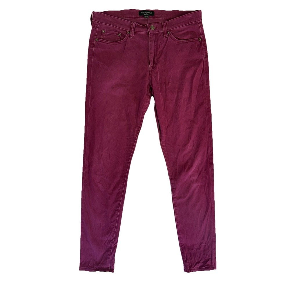 Banana Republic Size 8 / 29 Skinny Fit Jeans Deep Pink Stretch Women's EUC Soft